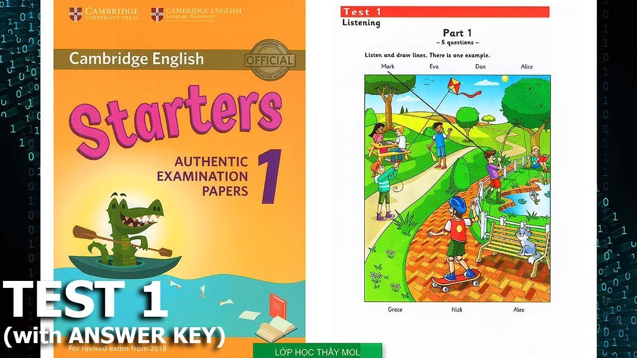 Starters 1 TEST 1 - Listening Tests 1 | Lớp Học Thầy Mol