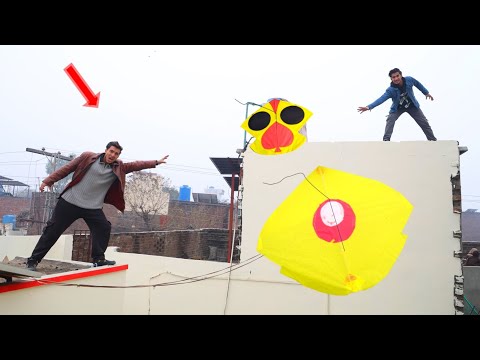 New Unique Tricks Catch 5 Kite Abubaker Roof | Kite Catch Bhoot