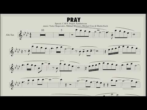 Pray - Melodic Progressive trance (Backing track & sheet music for saxophone alto, tenor, soprano)