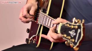 Video thumbnail for Ibanez Artcore AFJ85-VSB Hollowbody-E-Gitarre im Test by musikmachen.de