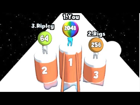 Merge Race 2048 - All Levels 2 To 16 Gameplay Android iOS