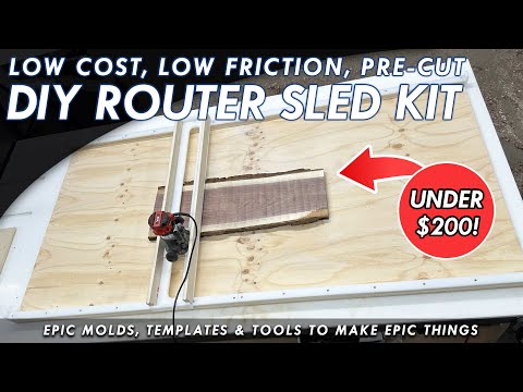 Low Cost, Low Friction, Pre-Cut DIY Router Sled Kit - EcoSled By Crafted Elements