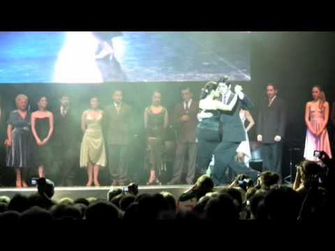  Maria Ines Bogado  and  Sebastian Jimenez  are  dancing  to  the  tango  "  Raza Criolla  "