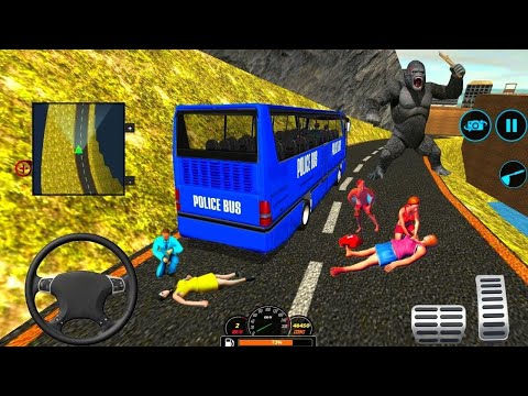 US Police Uphill Bus Driving Simulator 2022 - Police Soldier Duty Transporter Bus - Android Gameplay