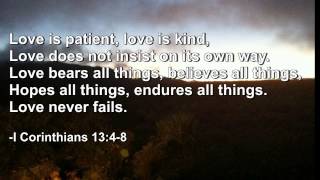 Love is Patient, Love is Kind Bible Quote