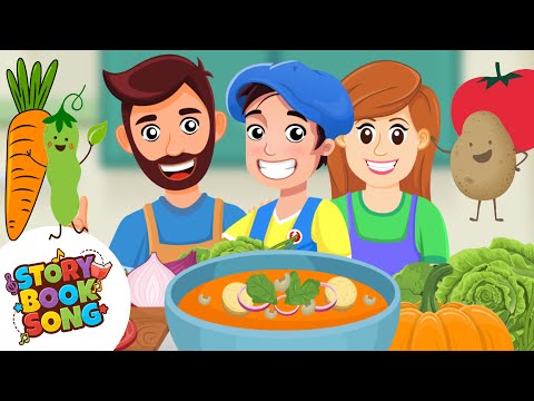 Vegetable Soup 🍜 A Veggie Soup Adventure For Kids 🧑‍🍳