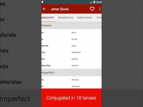 Portuguese Verb Conjugator Video