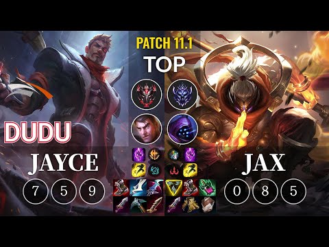 HLE DuDu Jayce vs Jax Top - KR Patch 11.1