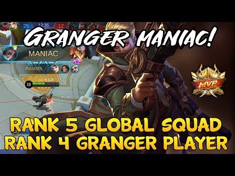 Top Global Granger + Top Global Squad = GG - Granger Maniac! - Mobile Legends Highlights
