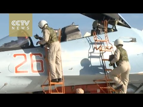 CCTV reporter inside airbase where Russia launches Syria airstrikes