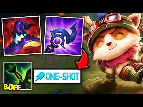 BUFFED TEEMO Q INCINERATES HEALTHBARS (FULL AP ONE SHOTS) - League of Legends