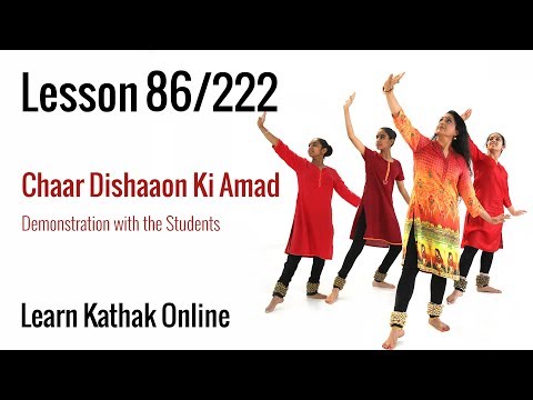 Chaar Dishaaon Ki Amad, Demonstration with Students | Learn Kathak Online | Lesson 86
