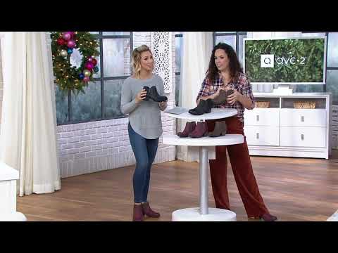 Earth Origins Woven Leather Side-Zip Booties - Alexis on QVC