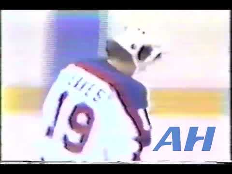 AHL ?. ?, 1982-83 Murray Eaves,SHE v Lou Franceschetti,HER Sherbrooke Jets Hershey Bears