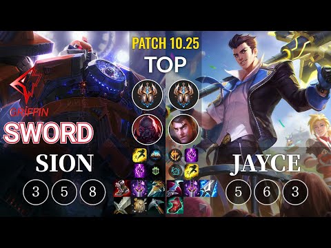 GRF Sword Sion vs Jayce Top - KR Patch 10.25