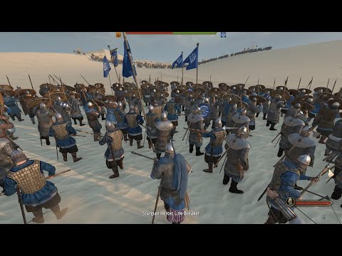 Frozen Resolve in the Sands: Sturgian Infantry Break Aserai Charge | Mount & Blade II - Bannerlord
