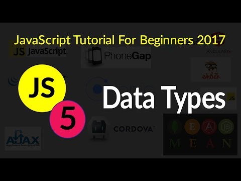 Javascript Tutorial For Beginners 2017 5 Data Types