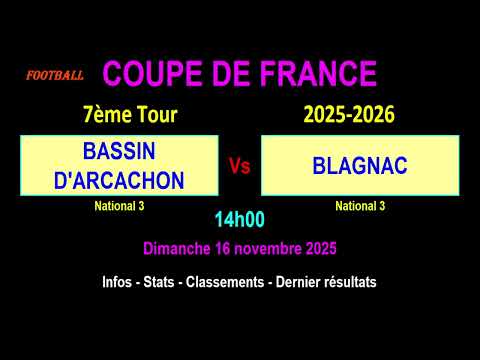 BASSIN D'ARCACHON - BLAGNAC : 7ème Tour de Coupe de France 2025-2026