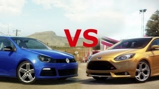 Forza Horizon | Hot Hatchback Showdown | Volkswagen Golf R vs Ford Focus ST