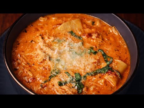I've Been Craving This Tuscan Chicken Lasagna Soup All Winter | How To Make Delicious Lasagna Soup