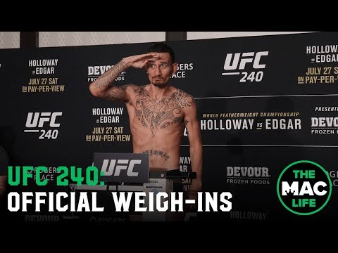 UFC 240 Official Weigh-Ins: Main Card