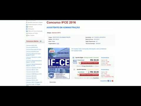 Apostila - ASSISTENTE EM ADMINISTRAÇÃO - Concurso IFCE 2016
