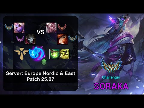 Soraka Support + Jhin vs Rakan + Miss Fortune - EUNE Challenger - Patch 25.07