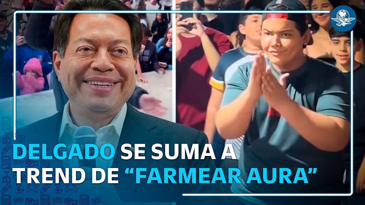 Mario Delgado se sube a la tendencia de “farmear aura” y así reaccionan las redes