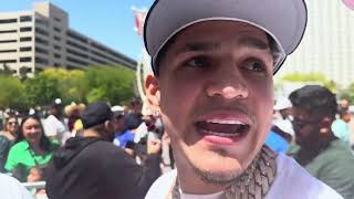 Edgar Berlanga CALLS OUT Caleb Plant after HEATED FACE to FACE at Canelo vs Munguia WEIGH-IN