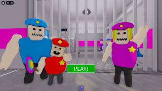 BUFF POLICE FAMILY PRISON RUN ESCAPE! Obbyroblox Gameplay Walkthrough No Death
