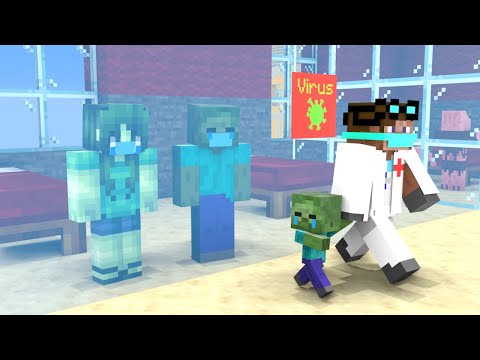 Baby Zombie is Not Infected By Virus - Sad Story - Minecraft Animation
