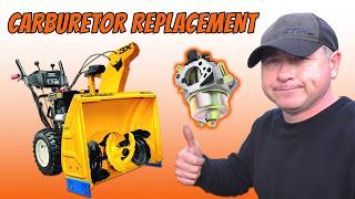 HOW-TO Replace A Snowblower Carburetor- Only Runs On Choke & Leaks Fuel In Engine Oil!