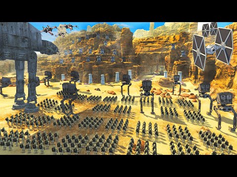 Stormtrooper Army SIEGE of Mountain Fortress! - Men of War: Star Wars Mod