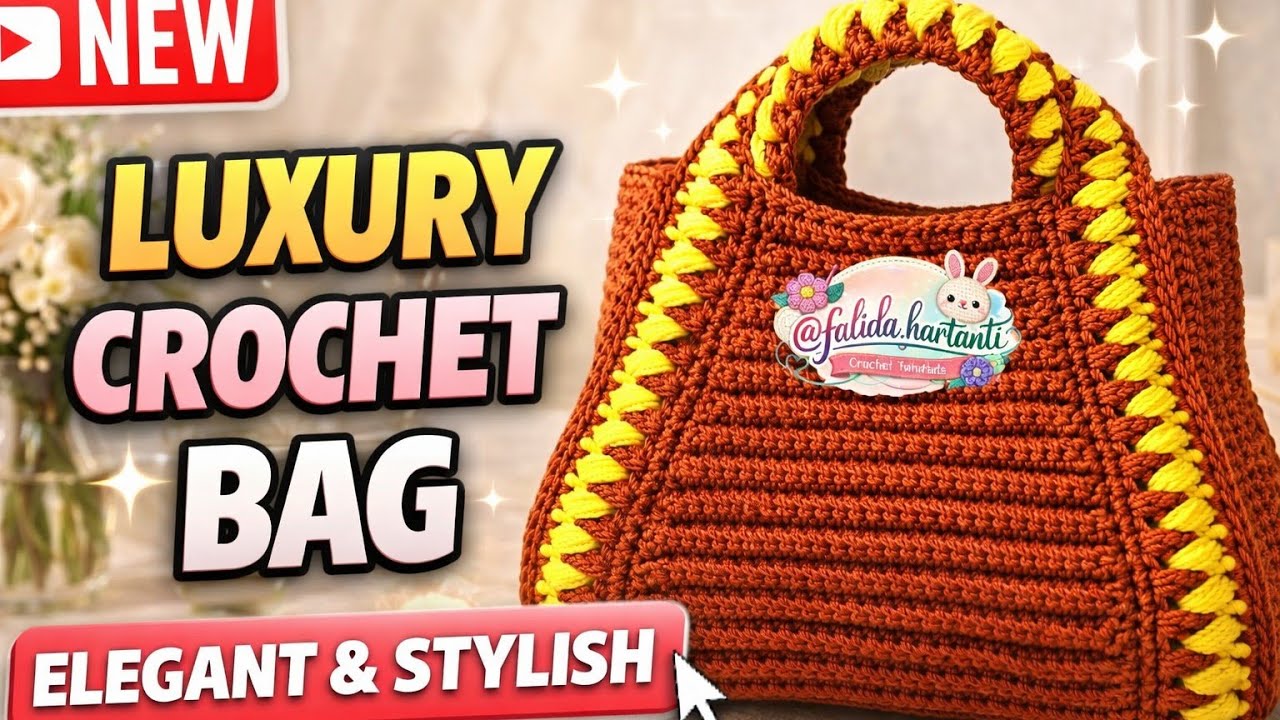 🩵 Crochet Bag Tutorial ‼️A Luxury Crochet Handbag Tutorial Friendly For Beginners