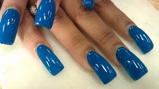 Navy Blue Long Whale Nails Part 2 of 2