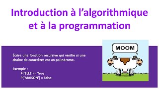 Récursivité #3 : Vérifier si une chaîne de caractères est un palindrome