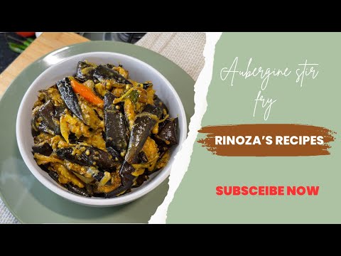 Tasty AUBERGINE STIR-FRY with Coconut Milk | Aubergine Recipes | Sri-Lankan Style | Rinoza’s Recipes