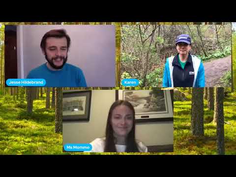 Caminhada de flores silvestres na cidade