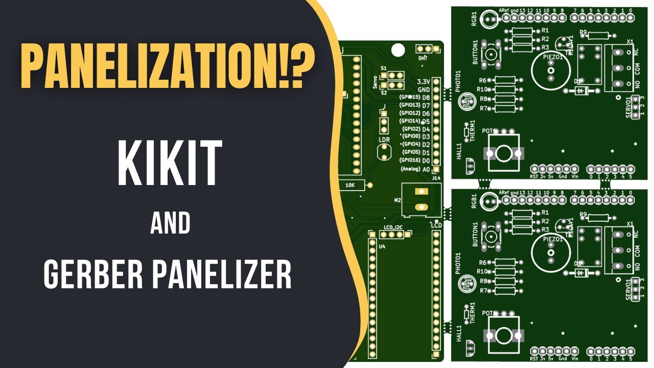 #19 How to Panelize using Kikit & Gerber Panelizer | Multi-board | #pcbcupid