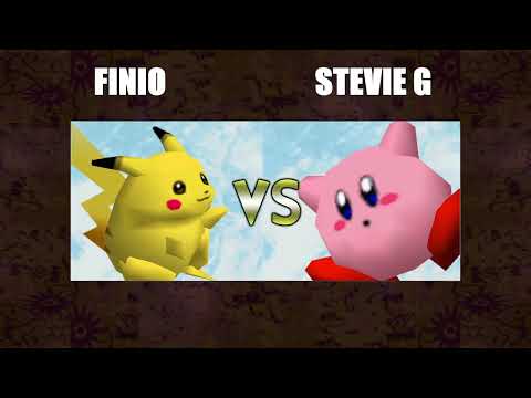 WHORE Losers Quarters - Finio (Pikachu) Vs. Stevie G (Kirby) SSB64 Smash Bros Tournament