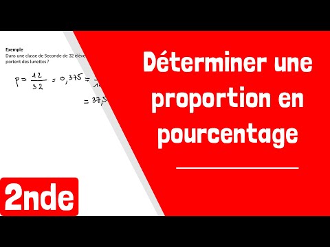 Comment déterminer une proportion en pourcentage ?