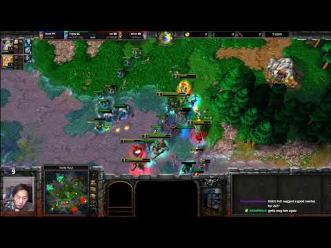 Hawk (HU) Foggy (NE) vs Moon (NE) Lyn (Orc)  - WarCraft 3 - 2v2 - Tag Team - WC3135