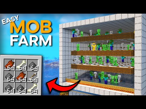 Minecraft EASIEST Mob Farm 1.19 - INSANE LOOTS BEDROCK !