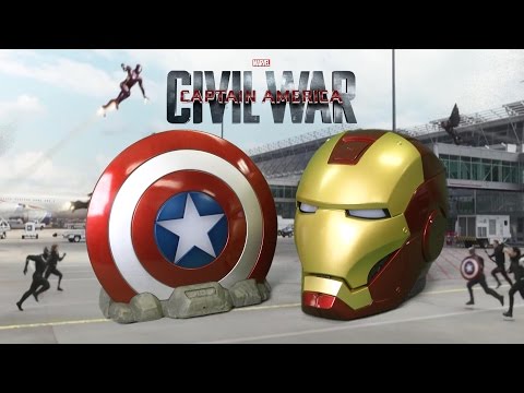 iHome Marvel Iron Man Helmet & Captain America Shield from eKids