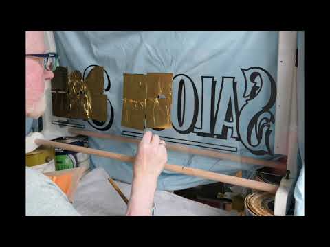 Applying the Gold leaf