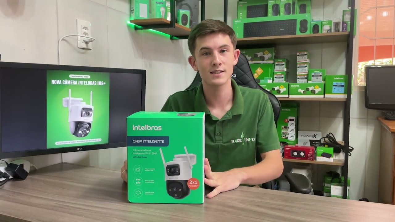 Miniatura da avaliação em vídeo de Câmera de Segurança Intelbras IM9+ 3MP Full Color com Wi-Fi e SD 64GB