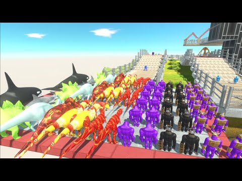 Colored All Units VS Mutant Primates CHAMPIONSHIP - Animal Revolt Battle Simulator