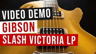 Video thumbnail for Gibson Slash "Victoria" Les Paul Standard Goldtop Video Demo by Musicoff - Where Music Matters