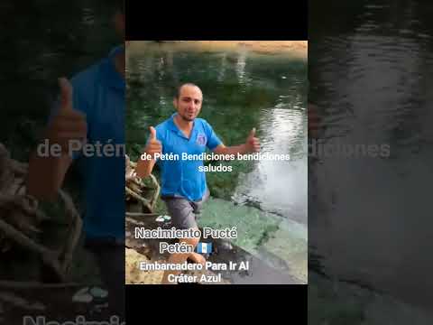 # hermosos lugares para visitar en Guatemala 🇬🇹  # Pucté, Las Cruces #Petén Para Ir a #cráter azul 🚣