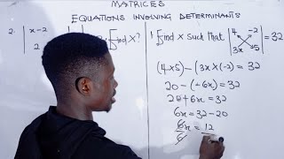 How to solve equation involving determinants